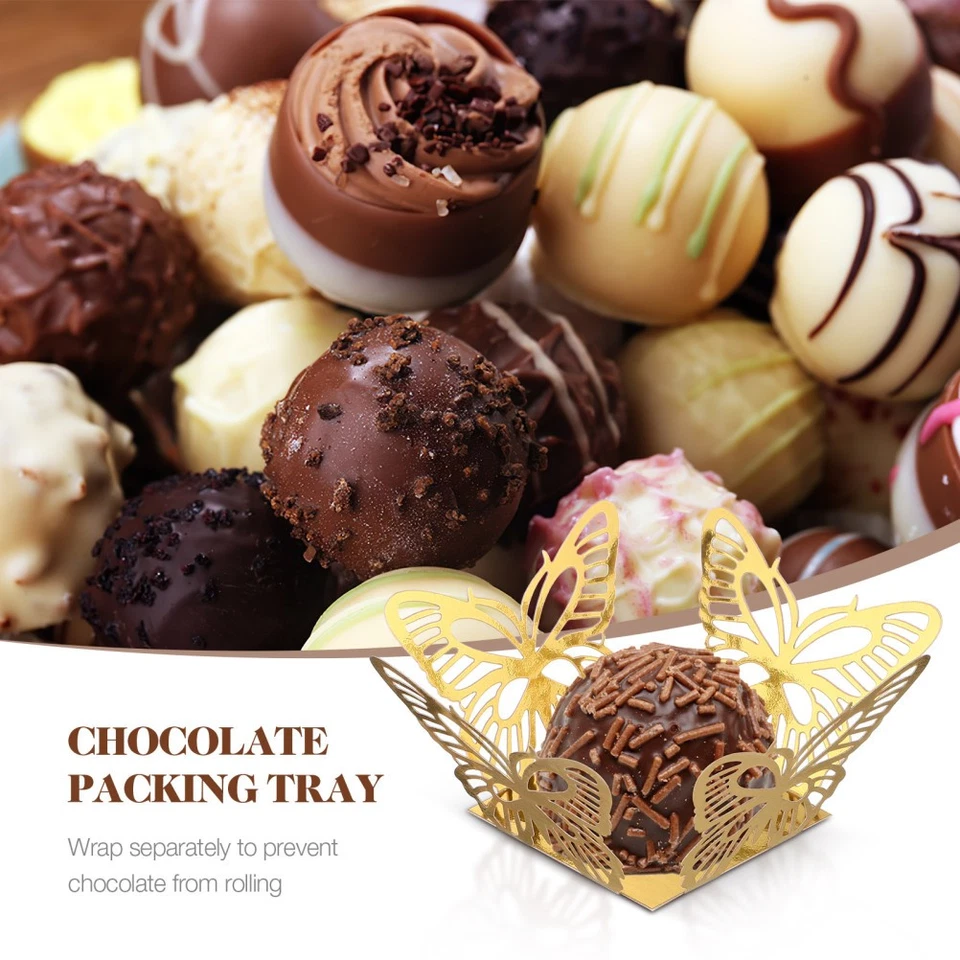  50 Pcs Bakery Muffin Liners Chocolate Wrappers Motifs Cupcake Wedding - Bild 4 von 4