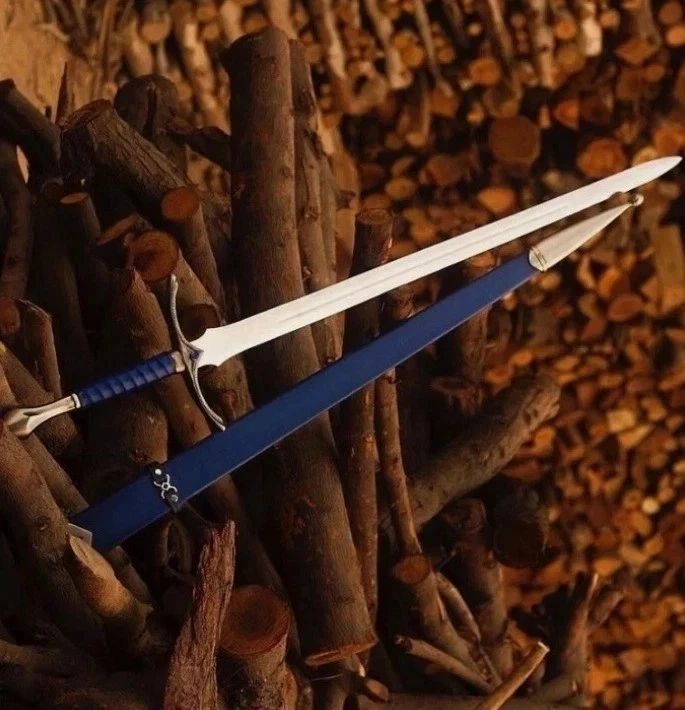 Espada Glamdring Hecha a Mano de Gandalf - Espada Réplica LOTR con Vaina Foto 3 de 4