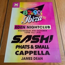 BACK TO THE 80s 90s 09/10/19 @ EDEN CLUB 2019 - IBIZA CLUB POSTERS -  DJ MUSIC