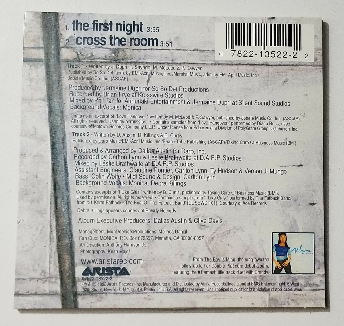 Monica The First Night CD Single 1998 Arista | eBay