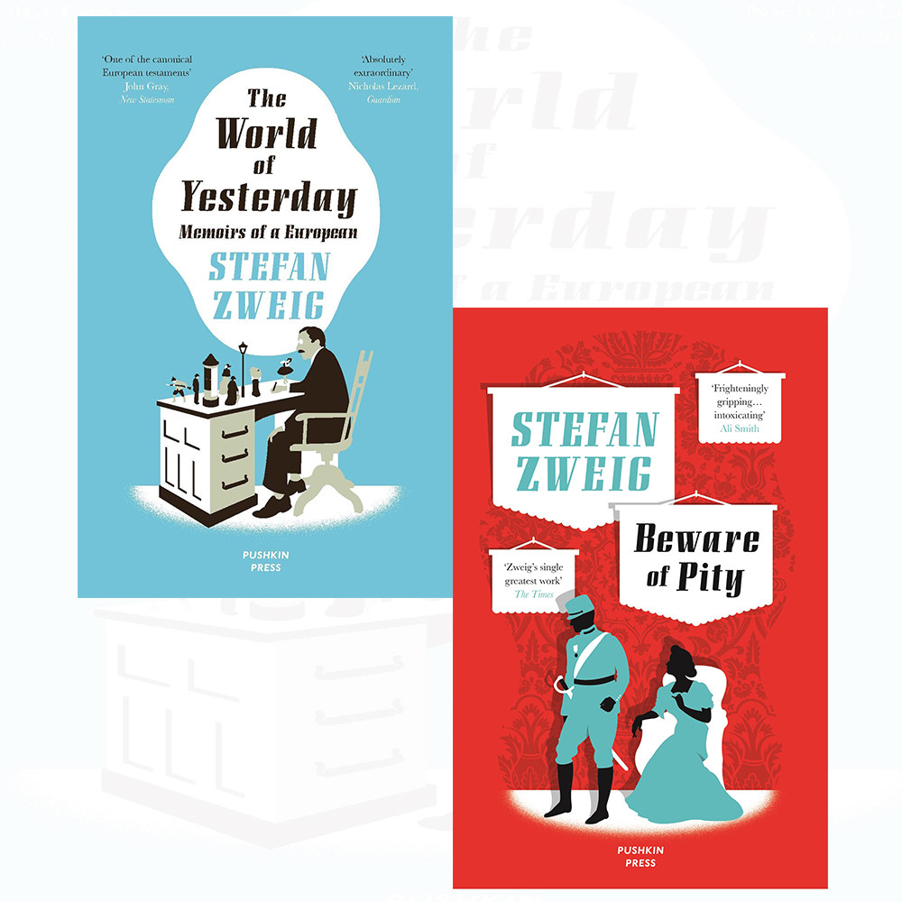 Stefan Zweig Collection World of Yesterday Beware of Pity 2 Books Set BRAND NEW