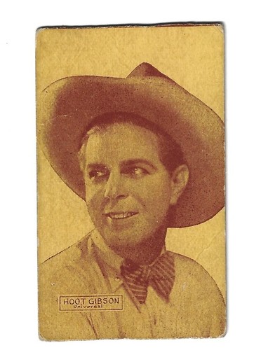 VINTAGE PRE WAR STRIP CARD WESTERN MOVIE STAR HOOT GIBSON VG-EX HAND CUT