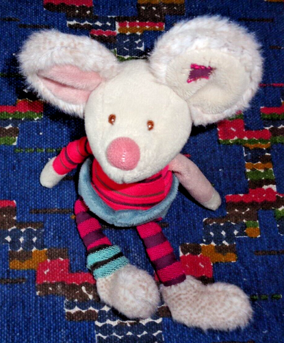 NB/ DOUDOU PELUCHE BUKOWSKI SOURIS CRAZY MAISY ROUGE BLEU SHORT 24 CM ...