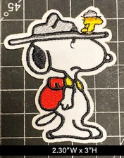 Peanuts: Snoopy & Woodstock Camping Embroidered Iron On Patch