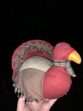 Unique TOM THE TURKEY Sitter Raggedy Ann Fabric Doll Centerpiece OOAK sj10m2