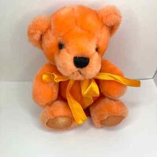 First and Main Orange Teddy Bear Rainbow Bears Plush Toy Stuffed Animal 6.5"