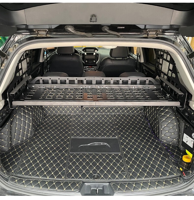 Custom Fit Trunk Organizer For Subaru Forester (2019-2024) - Adjustable Partitions, Leather-Look