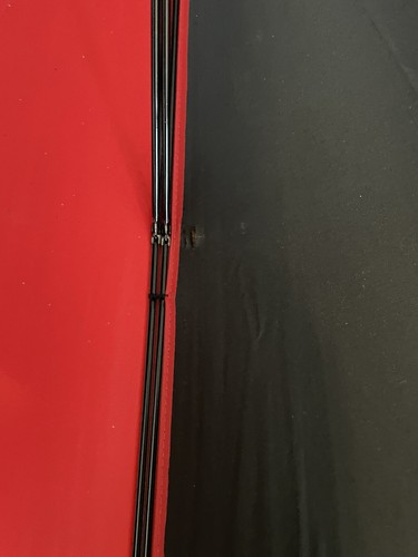 Large golf umbrella 51” Nylon Umbrella Made In Taiwan Vtg. Red & Black W/Cover - Picture 7 of 9