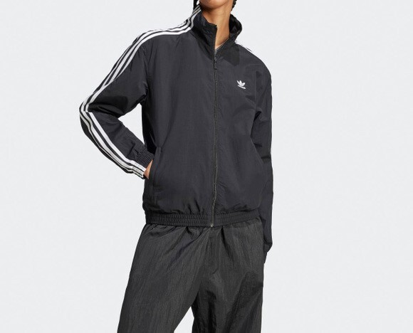 Женский спортивный топ из ткани Adidas Adicolor - Черный / JD5331 / Ускоренный