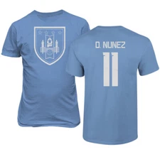 Uruguay Soccer #11 Darwin Nunez World Football Adult and Youth T-Shirt