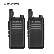 2PCS ZASTONE X6 Mini Walkie Talkie Uhf Two Way Radio FM USB Walkie-talkie 16CH