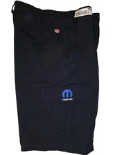 Size 32 Red Kap Black Mopar Used Work Shorts Cargo Pockets Industrial Uniform