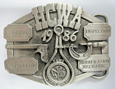 1986 HCWA Union Buckle Hesston Corporation Workers Association, Tooling, Vintage