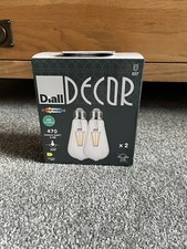 Diall Decor LED Filament 470 Lumens Warm White Bulbs x 2 