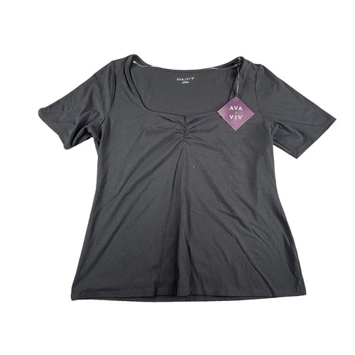 Ava layered tops ♥ grey NEW-WOMAN'S AVA & VIV LONG SLEEVE PULLOVER GRAY BLOUSE TOP.SZ 3X