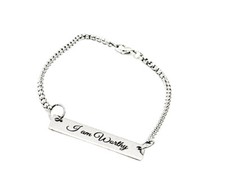 I Am Worthy Connector Charm Bracelet, Daughter Gift, Friend Gift, Wife Gift