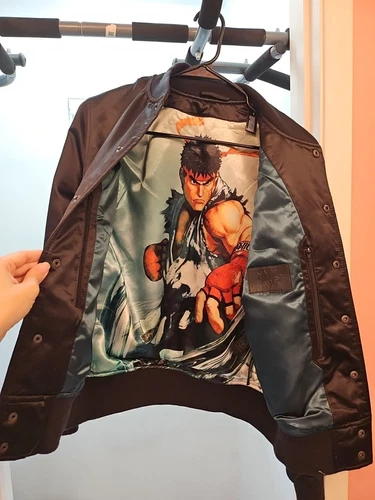 Street Fighter V Ryu Jacket  Satin Bomber Coat Capcom X Small - product listing photo
