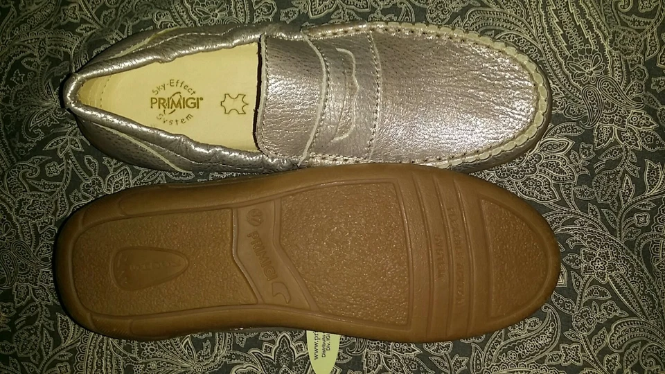 NUEVO Mocasines Primigi Planos Color Peltre Talla 37 - EE. UU. 6,5 Foto 4 de 4