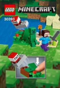 lego steve and creeper