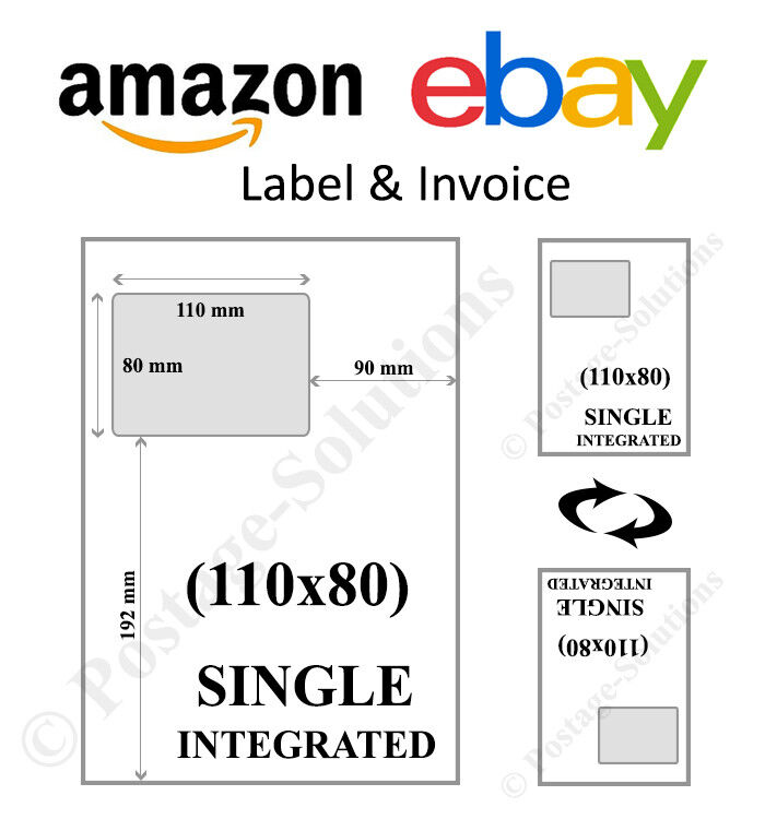 Details zu  eBay Amazon Selling Manager Paper Integrated Peel off Label 110x80 mm Beliebt und sehr beliebt