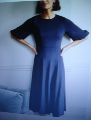 boden full skirt jersey midi dress Boden Ladies Full Skirt Jersey Midi Navy Dress RRP 110 Size 14R DO132