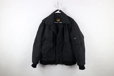 Vintage 90s Streetwear Mens XL Distressed Quilted Full Zip Puffer Bomber Jacket