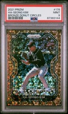 Ha Seong Kim 2021 Panini Prizm Bronze Donut Circles Refractor RC /40 SP PSA 9