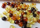Multi-Color Natural Baltic Amber Round Loose With Holes Beads 110 pc