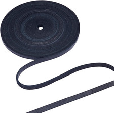 197 Inch 6Mm Black Flat Genuine Leather Cord Leather String Full Grain Cord Lace