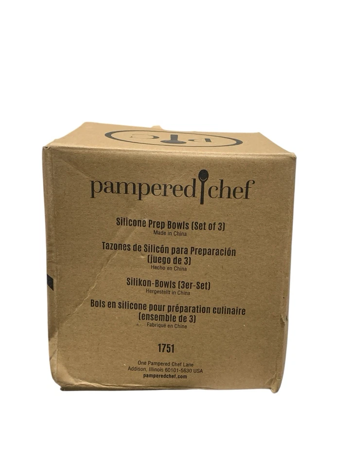 Pampered Chef Silicone Prep Bowls Set of 3 #1751 New in Box - Image 4 of 4
