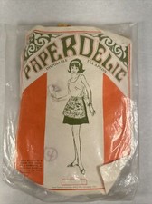 Rare Vintage 1960s Paperdelic Paper Tea Apron NOS 4 in the Package