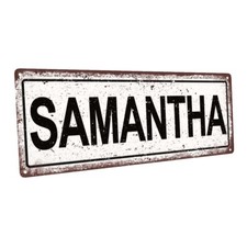 Samantha Metal Sign; Wall Decor for Kids Room or Nursery