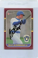1987 Donruss Opening Day #51 Billy Jo Robidoux Brewers Signed Auto *F879