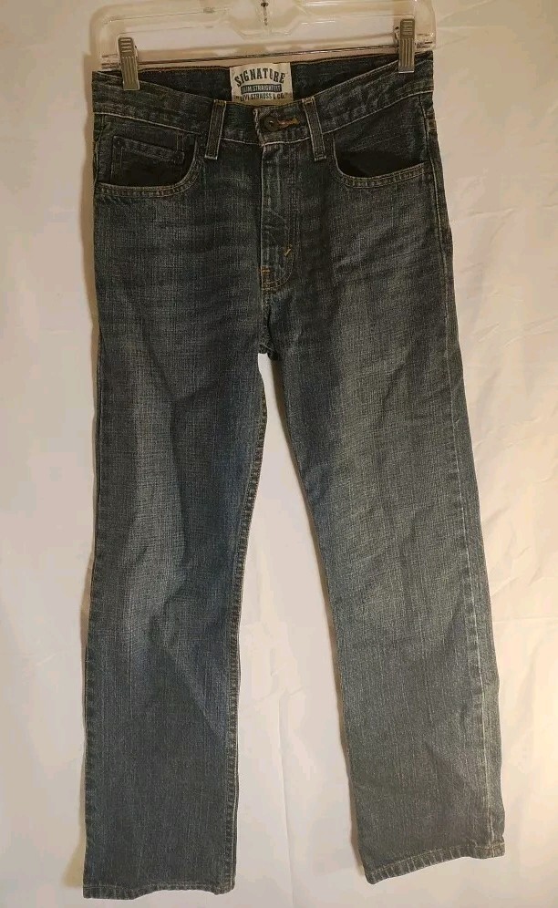 Signature by Levi Strauss & Co. Slim Straight Jeans Blue Size 14 Regular