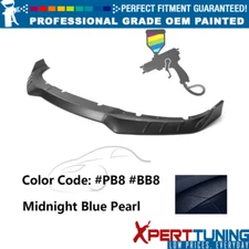 Fits 15-23 Dodge Charger 3PC Front Lip IKON V3 ABS #BB8, PB8 Midnight Blue Pearl