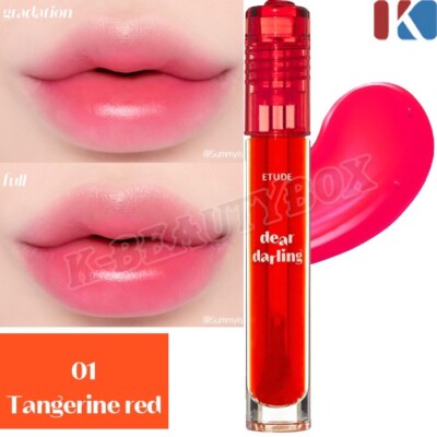 ETUDE Dear Darling Water Gel Tint 5g #1 Tangerine red Moisture Lip Vivid Liptint