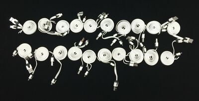 USB Power Charger Cable for Android White 3 ft Length Lot of 20