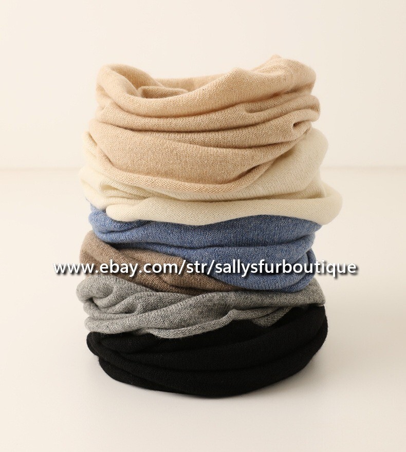 Sallys Boutique 100% Mongolian Cashmere Scarf Collar Neck Warmer Snood 6 Colors