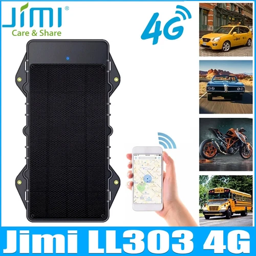 JIMI LL303 4G Solar Power Waterproof GPS Tracker W/ Battery GPS+LBS Positioning