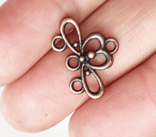 12 piezas de conector de cobre antiguo eslabón con 4 bucles 19x13mm  - Imagen 1 de 3