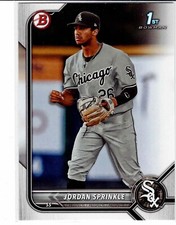 Jordan Sprinkle Chicago White Sox 2022 Bowman Draft 1st Bowman