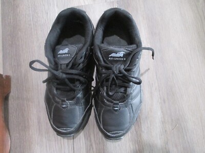 Tred Safe Black Lace Up Womens Shoes 7.5W Avia