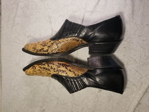 Snakeskin Spats Ultra-Rare Boot/Shoes leather dress size 10 - Picture 3 of 10