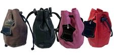 Genuine Leather Soft Coin Purse Utility Pouch Drawstring Bag
