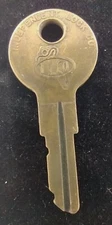 Vintage Brass Key ILCO Marked "K222" Appx 1-7/8" Independent Lock Co USA