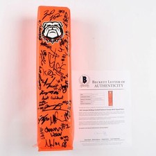 2021 National Champs Team Signed Pylon Travon Bowers Stetson Georgia Bulldogs BA