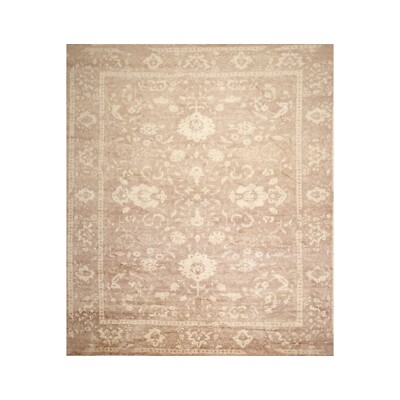 10' x14' Hand Knotted Tibetan Antique Reproduction Erased Pattern Area Rug Brown