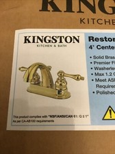 Kingston Brass KB561ALAC Restoration 4 in. Centerset Bathroom Faucet Polished Br