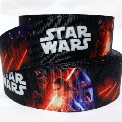 GROSGRAIN RIBBON 5/8'', 7/8'', 1.5'' & 3'' Star Wars s7 Printed 1,3,5 YARDS USA SELL