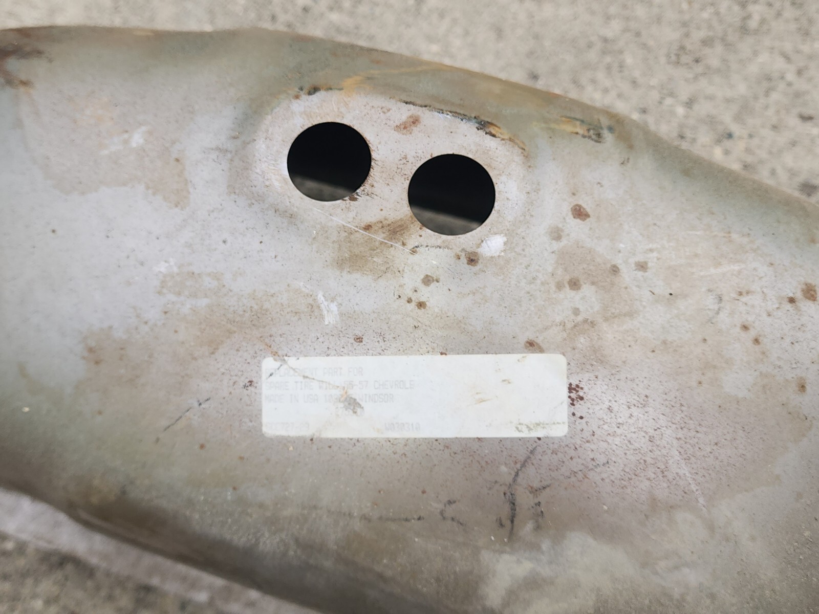 19551957 Chevrolet Chevy Spare Tire Wheel Well Replacement Panel 727